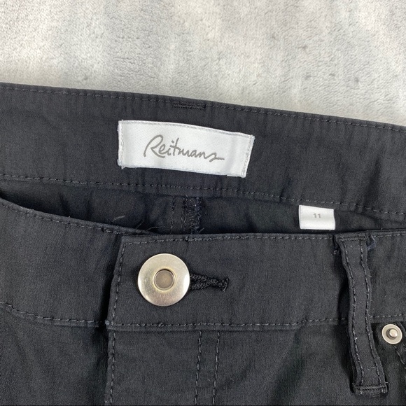 Reitmans Black Zipper Cuff Capris Size 11 - Picture 6 of 8